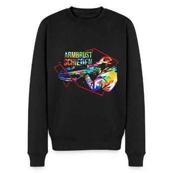 Crossbow shooting gift - Men's Premium Organic Jumper - black - Front - Nico (187cm)