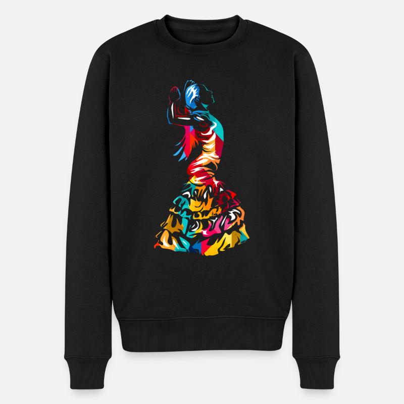 Flamenco - Männer Premium Bio Pullover - Schwarz