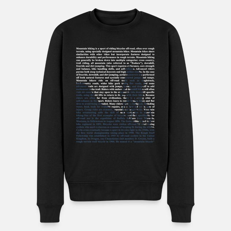 Mountainbiken - Männer Premium Bio Pullover - Schwarz
