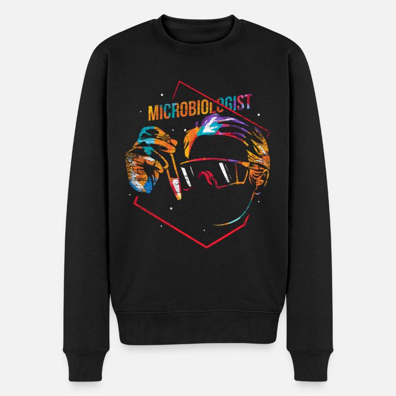 Cadeau microbiologiste - Pull Premium bio Homme - noir