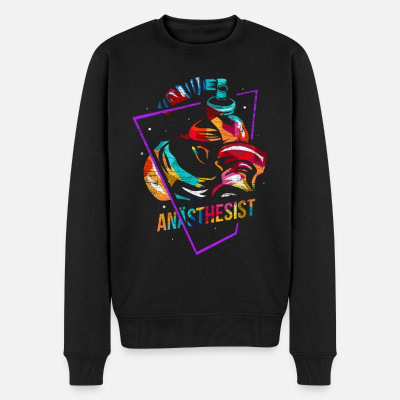 Anästhesist Anästhesie - Männer Premium Bio Pullover - Schwarz