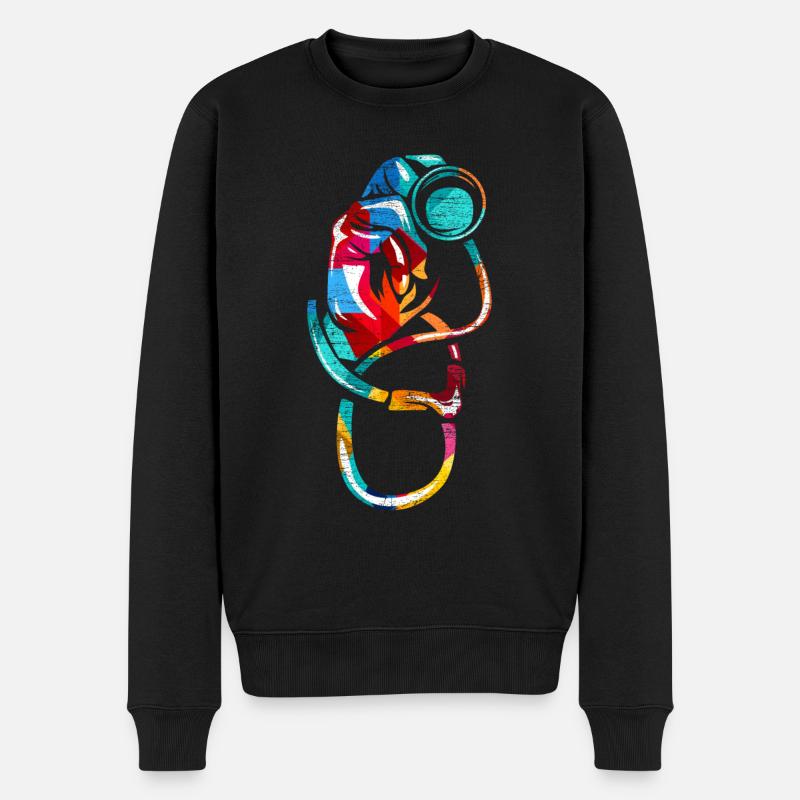 Internistin - Männer Premium Bio Pullover - Schwarz