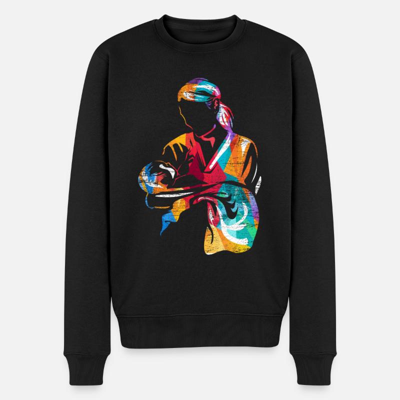 Hebamme - Männer Premium Bio Pullover - Schwarz