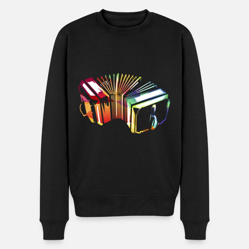 Bandoneon - Männer Premium Bio Pullover - Schwarz