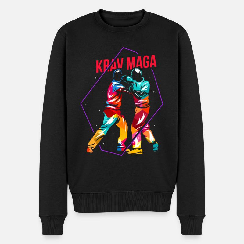 Krav Maga Geschenk - Männer Premium Bio Pullover - Schwarz