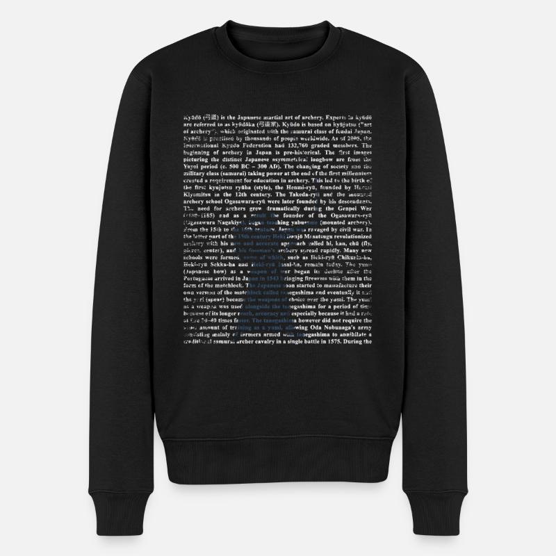 Kyudo Geschenk - Männer Premium Bio Pullover - Schwarz
