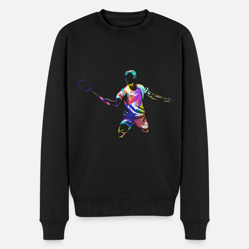Badminton - Männer Premium Bio Pullover - Schwarz