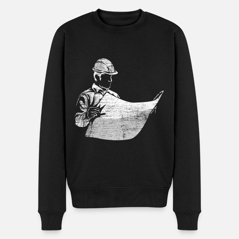 Construction Technician - Men's Premium Organic Jumper - black