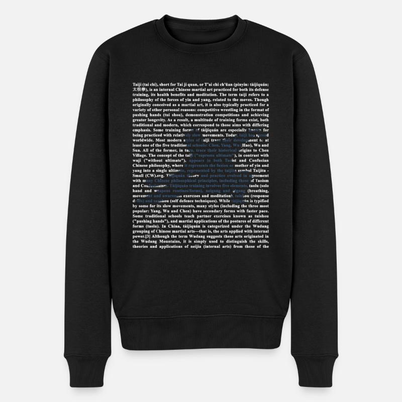 Tai chi - Pull Premium bio Homme - noir