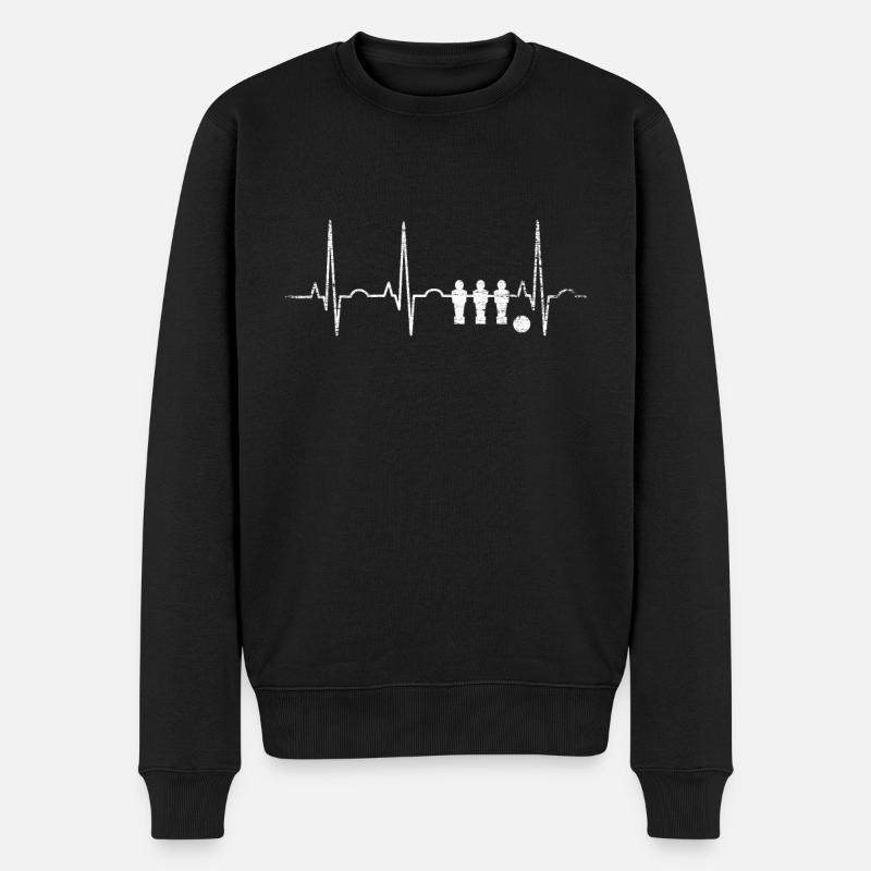 Tischfußball Geschenk - Männer Premium Bio Pullover - Schwarz