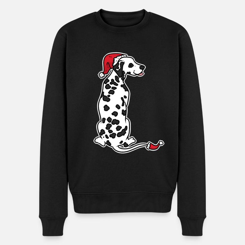 Dalmatiner - Männer Premium Bio Pullover - Schwarz