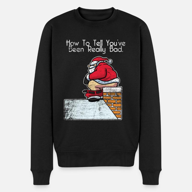 Schornsteinfeger Weihnachten Geschenk - Männer Premium Bio Pullover - Schwarz