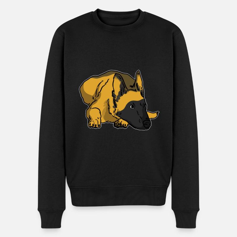 Malinois Hund - Männer Premium Bio Pullover - Schwarz