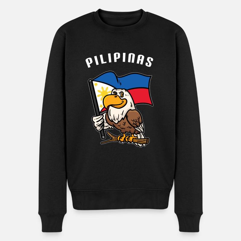 Philippinen Adler - Männer Premium Bio Pullover - Schwarz