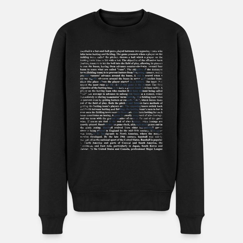 Cadeau de baseball - Pull Premium bio Homme - noir