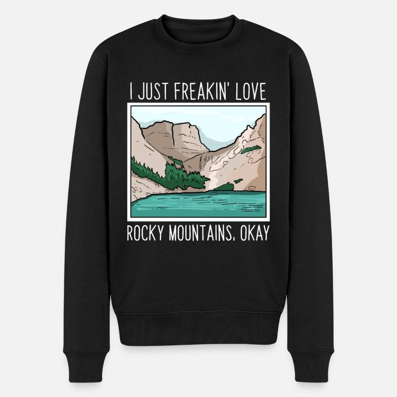 Montagnes rocheuses - Pull Premium bio Homme - noir