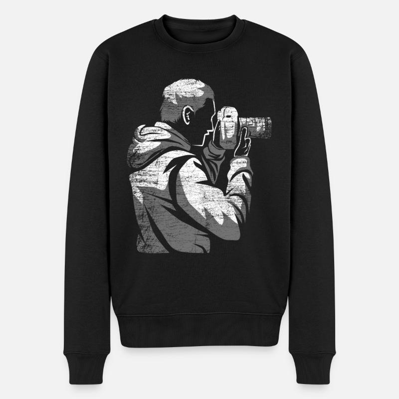 Photographe caméra cadeau - Pull Premium bio Homme - noir