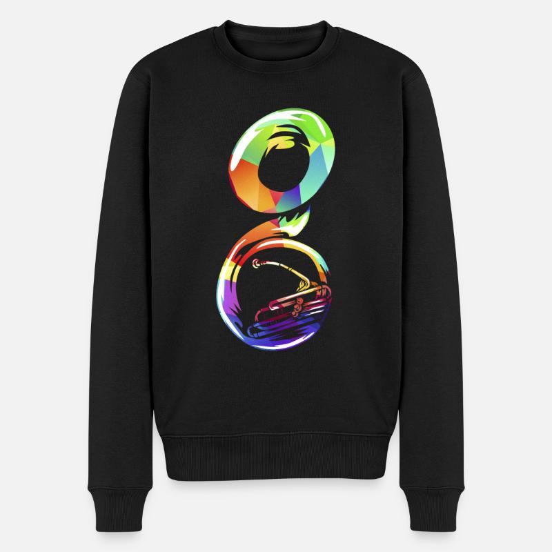 Sousaphon - Männer Premium Bio Pullover - Schwarz