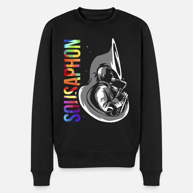 Sousaphon - Männer Premium Bio Pullover - Schwarz