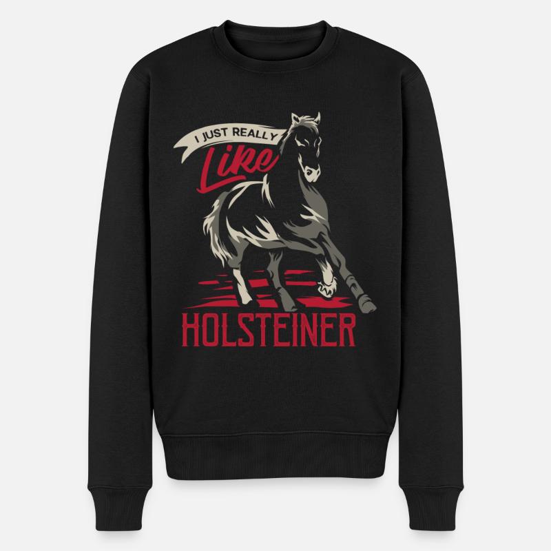 Cheval Holstein - Pull Premium bio Homme - noir