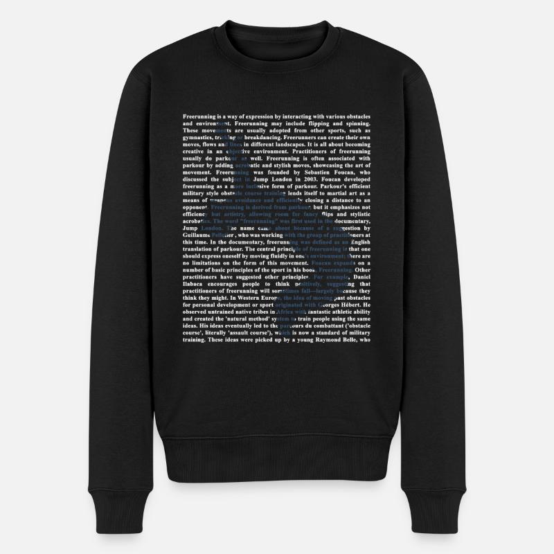 Freerunning - Männer Premium Bio Pullover - Schwarz