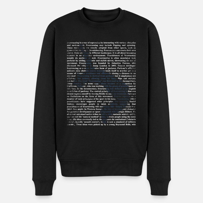 Freerunning Parkour Geschenk - Männer Premium Bio Pullover - Schwarz