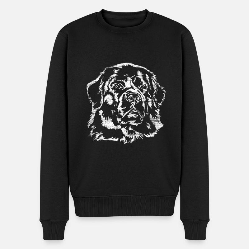 Neufundländer - Männer Premium Bio Pullover - Schwarz