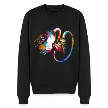 Cadeau de médecin anesthésiste - Pull Premium bio Homme - noir - Devant - Nico (187cm)