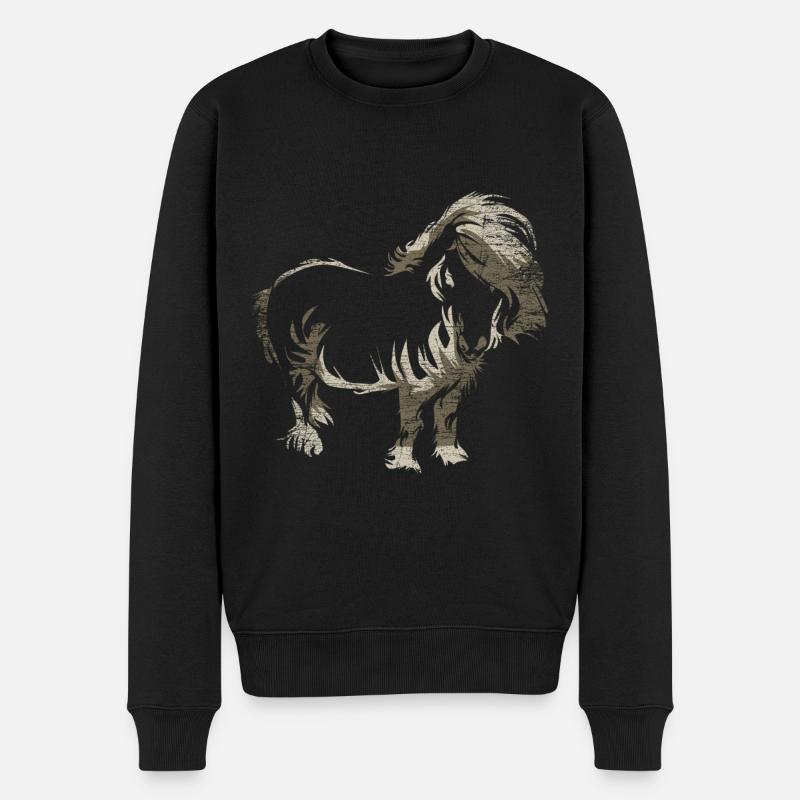 Shetlandpony Geschenk - Männer Premium Bio Pullover - Schwarz