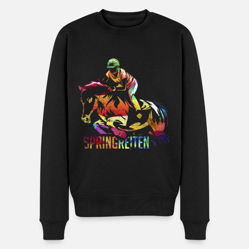 Cadeau de saut d'obstacles - Pull Premium bio Homme - noir