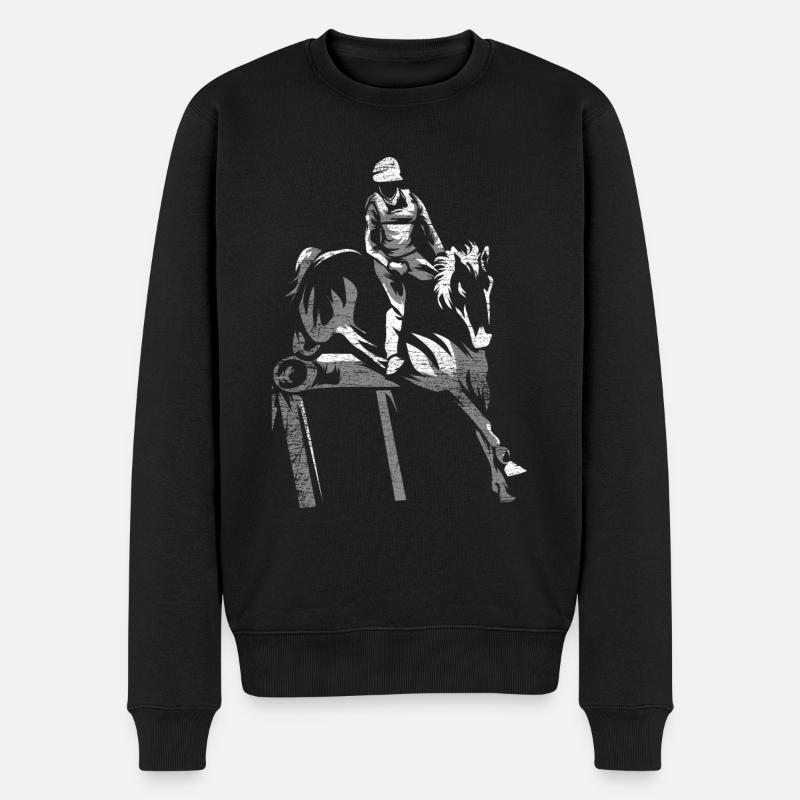 Concours complet Concours militaire - Pull Premium bio Homme - noir