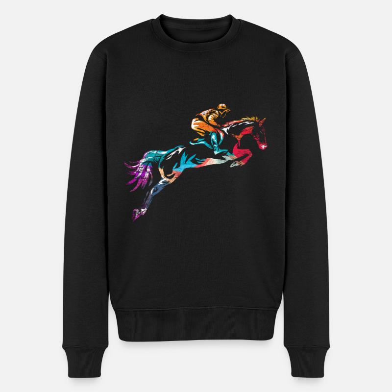 Eventing - Männer Premium Bio Pullover - Schwarz