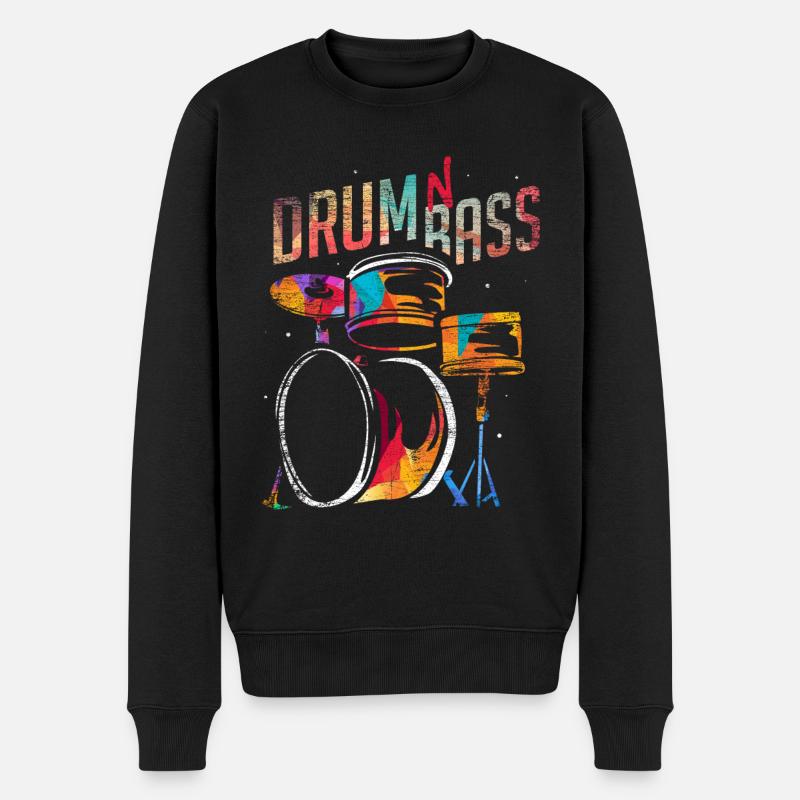 Batterie et basse - Pull Premium bio Homme - noir