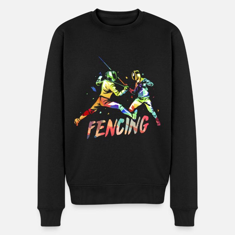 Fechten - Männer Premium Bio Pullover - Schwarz