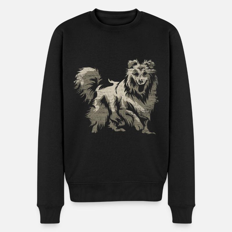 Shetland Schäferhund Geschenk - Männer Premium Bio Pullover - Schwarz