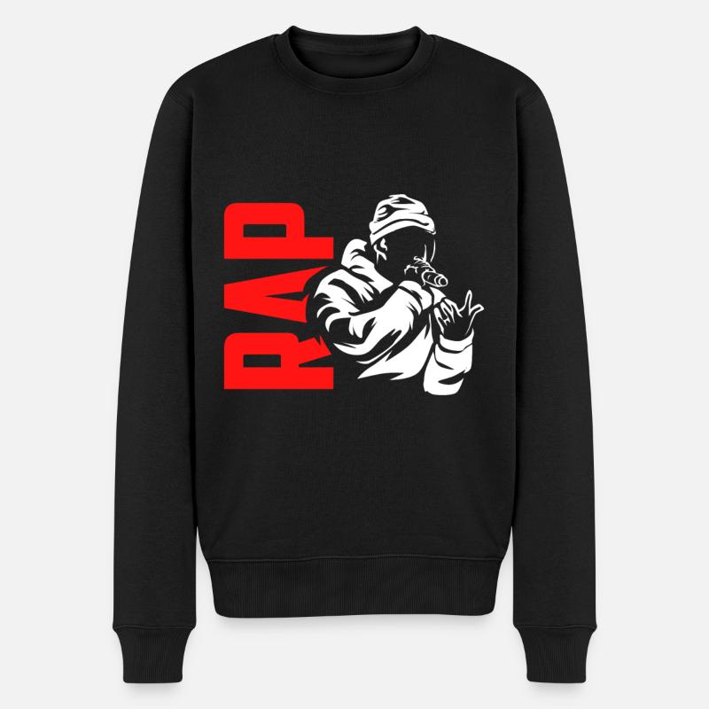 rap - Maglione ecologico premium da uomo - nero