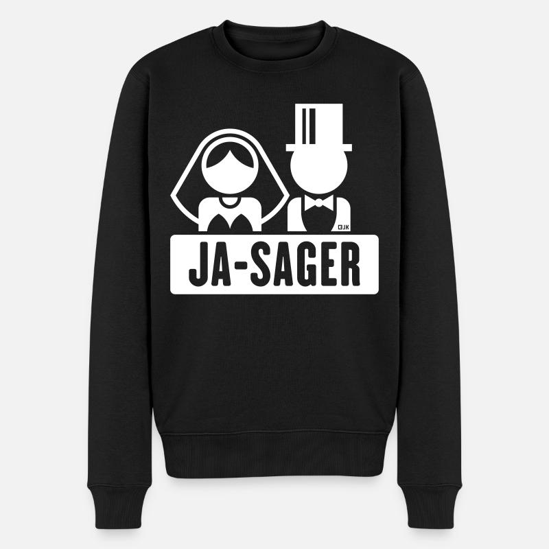 Ja-Sager (Bräutigam / Braut / JGA / Polterabend) - Männer Premium Bio Pullover - Schwarz