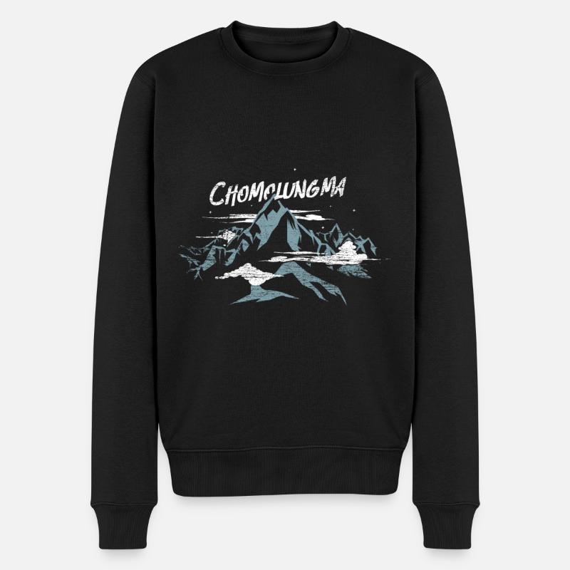 Chomolungma - Männer Premium Bio Pullover - Schwarz