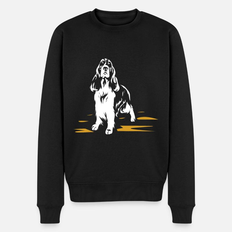 English Springer Spaniel - Männer Premium Bio Pullover - Schwarz