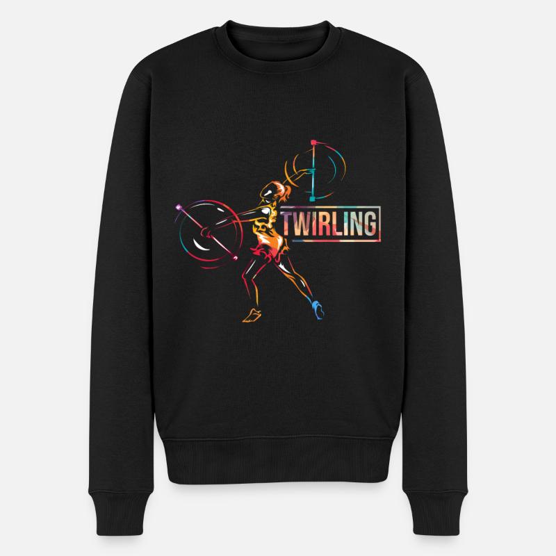 Cadeau Baton Twirling - Pull Premium bio Homme - noir