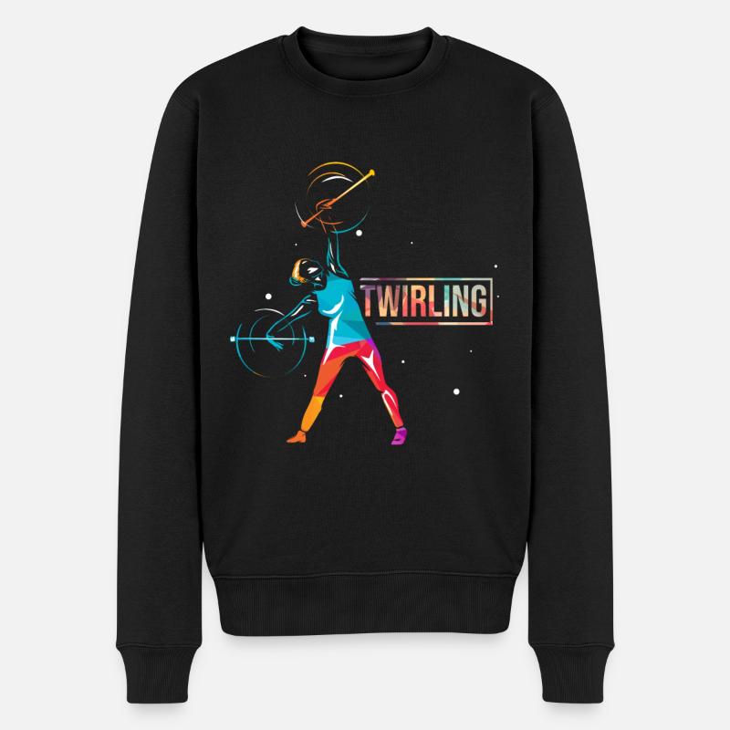 Cadeau Baton Twirling - Pull Premium bio Homme - noir