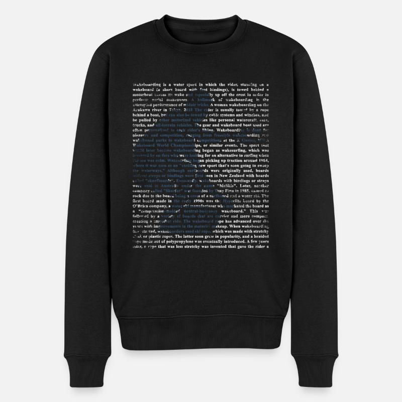 Wakeboard - Pull Premium bio Homme - noir