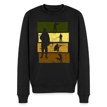Hunter - Men's Premium Organic Jumper - black - Front - Nico (187cm)