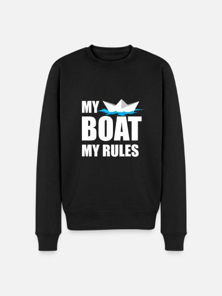 Boating Funny Boat Quote Gift - Men's Premium Organic Jumper - black