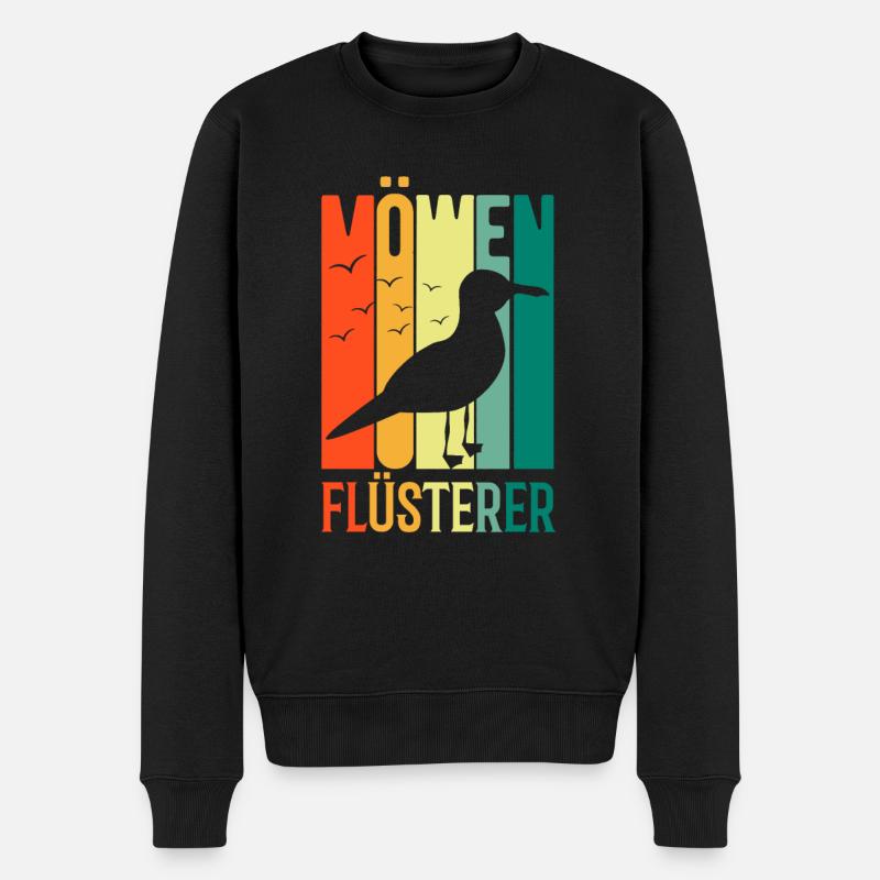 Möwe Möwen Nordsee Ostsee Geschenk - Männer Premium Bio Pullover - Schwarz