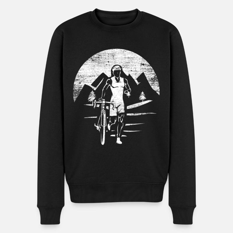 Triathlon Sport - Männer Premium Bio Pullover - Schwarz
