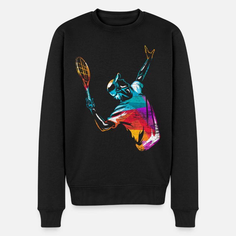 Tennis Sport - Männer Premium Bio Pullover - Schwarz