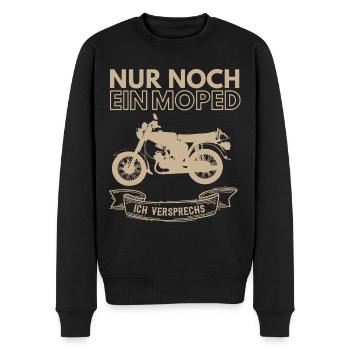 Simson S51 Geschenkidee ,DDR Moped 2 Takter Spruch - Männer Premium Bio Pullover - Schwarz - Vorne - Nico (187cm)