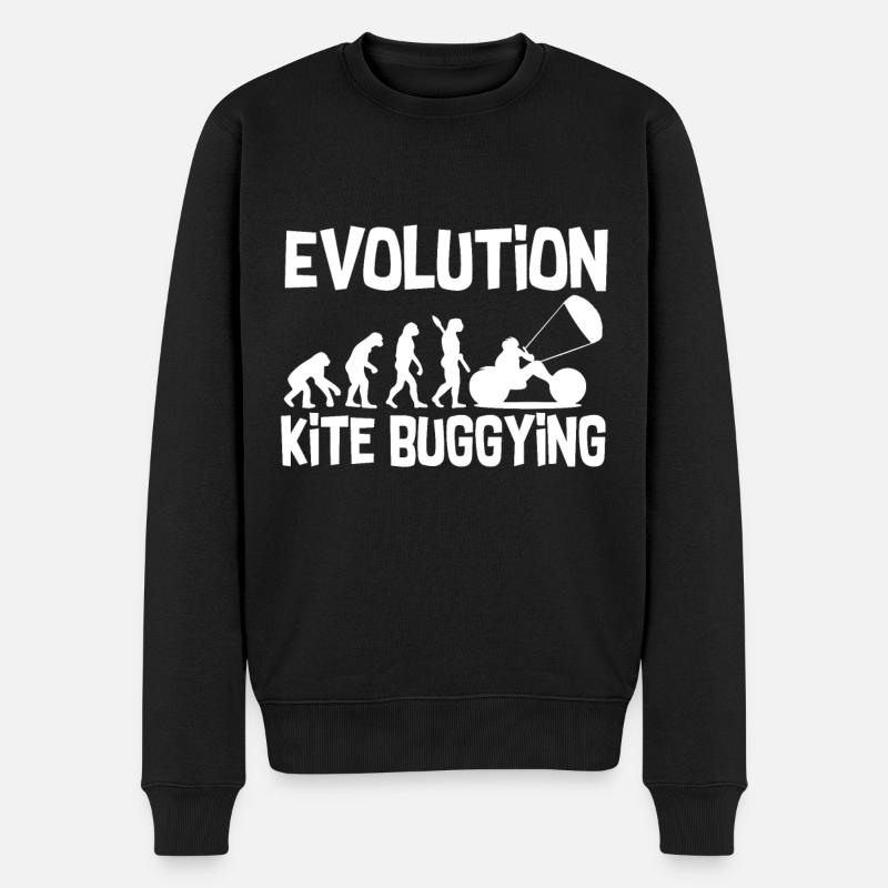 Evolution kite buggying - Men's Premium Organic Jumper - black