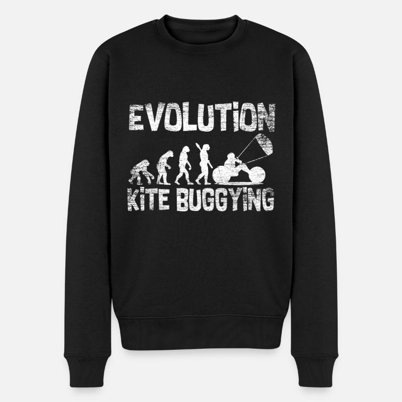 Evolution kite buggying - Men's Premium Organic Jumper - black